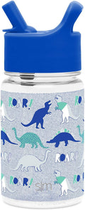 12oz Tritan Plastic Kids Water Bottle with Straw Lid W345211