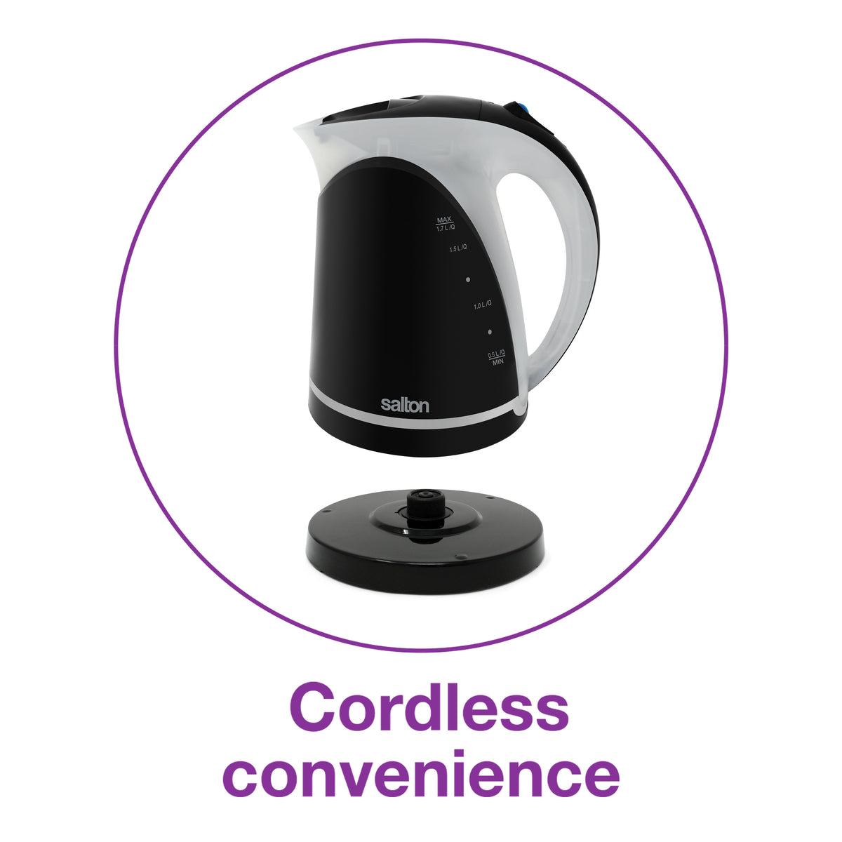 Cordless Jug Kettle 1.7 Liter Black B2899
