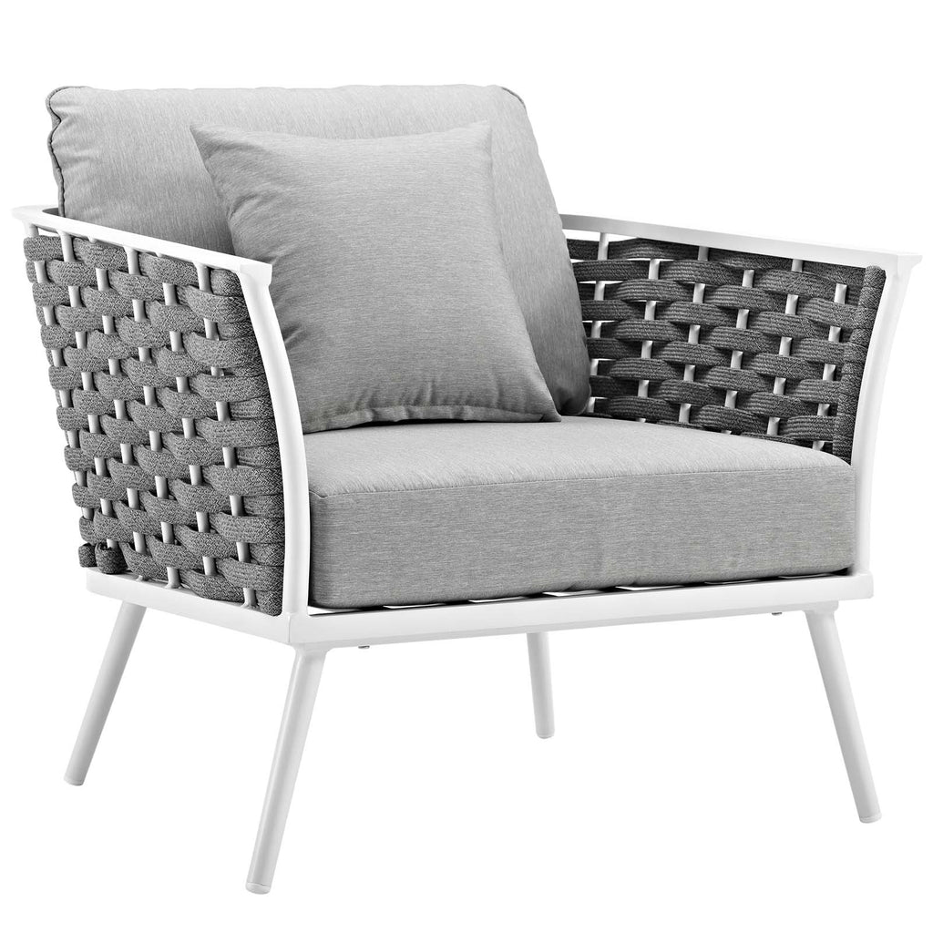 White Gray 6 Piece Outdoor Aluminum Sectional Sofa Set X962193