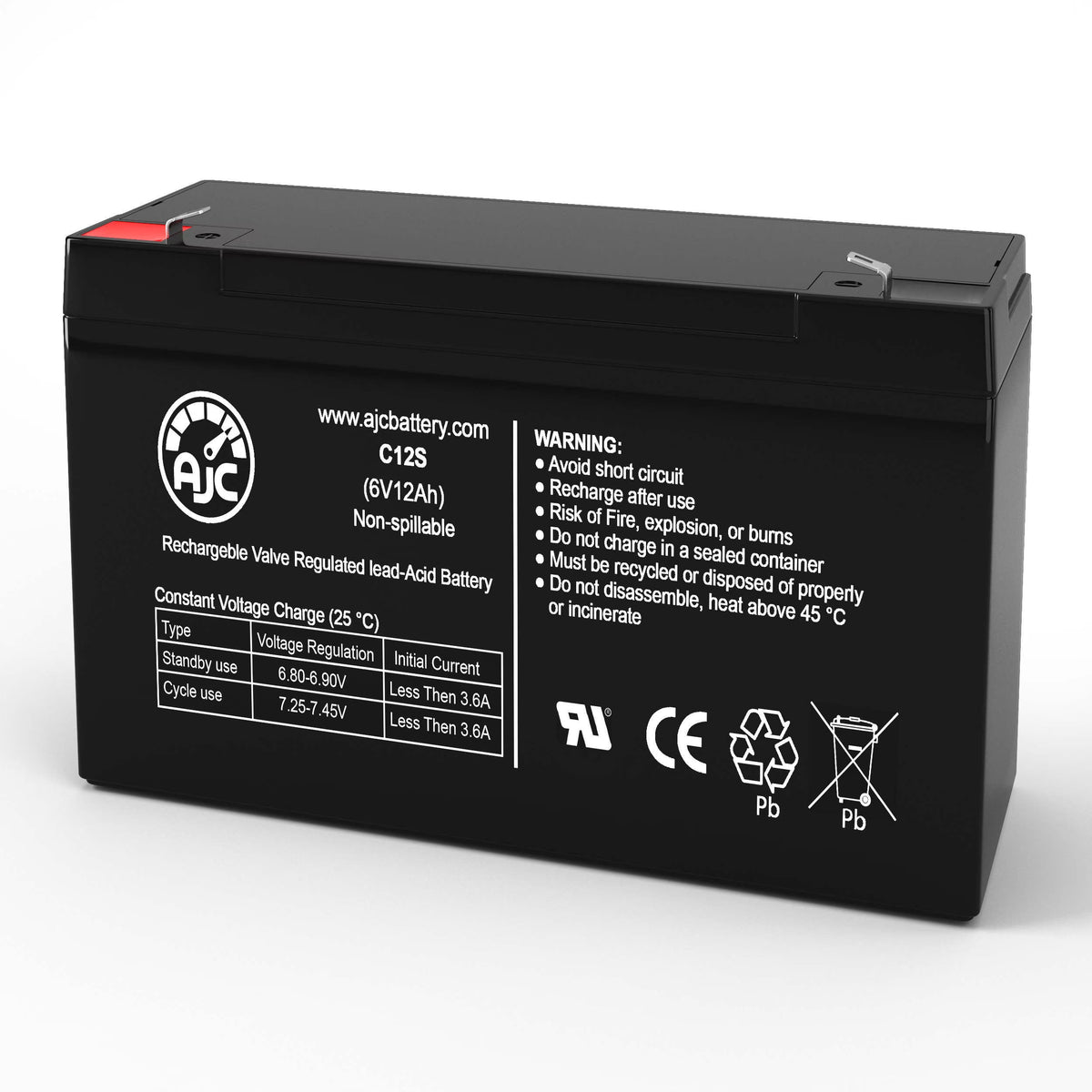 6V 12Ah Ride-On Toy Battery P49173