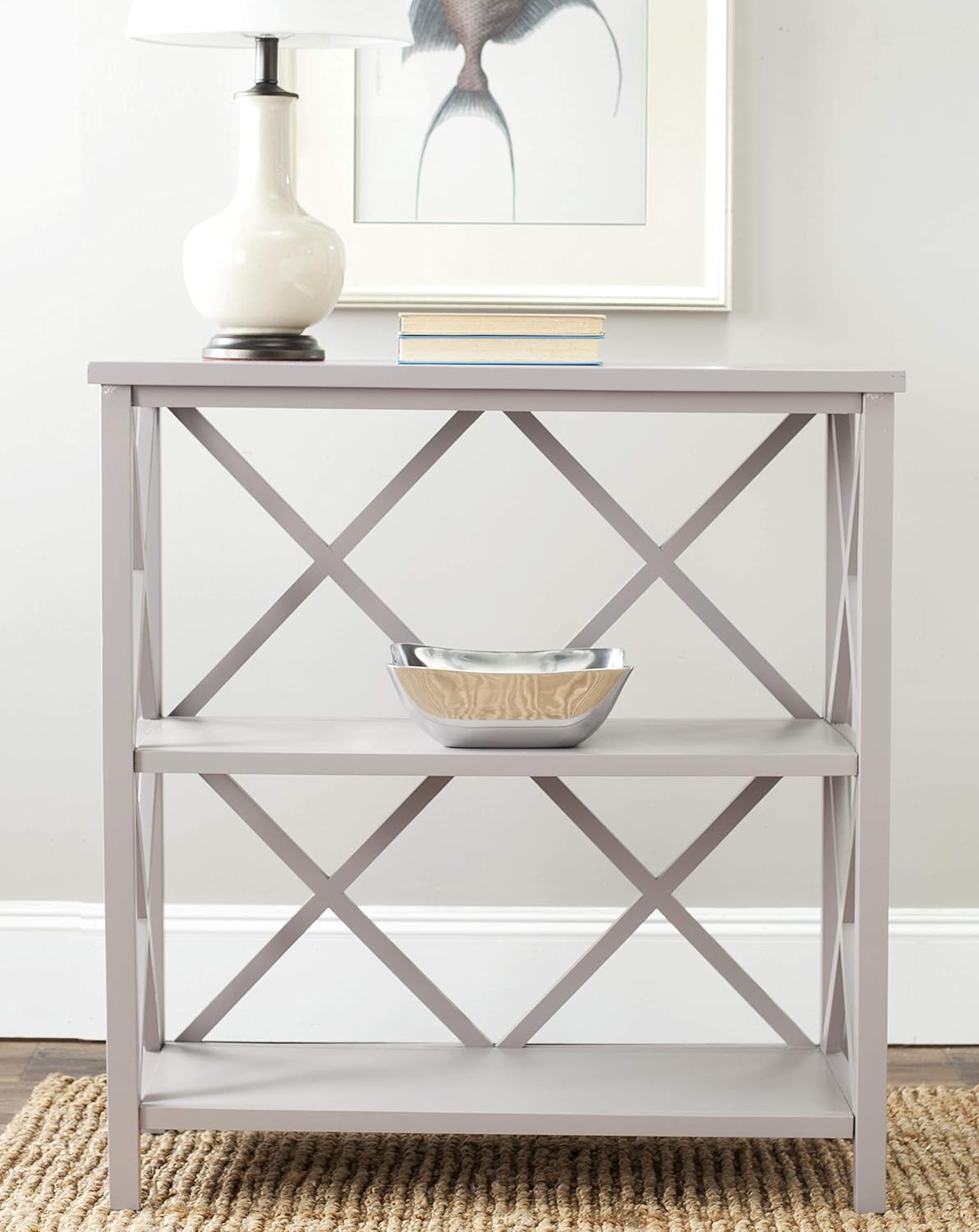 Oak 2-Tier Open Bookcase F988210