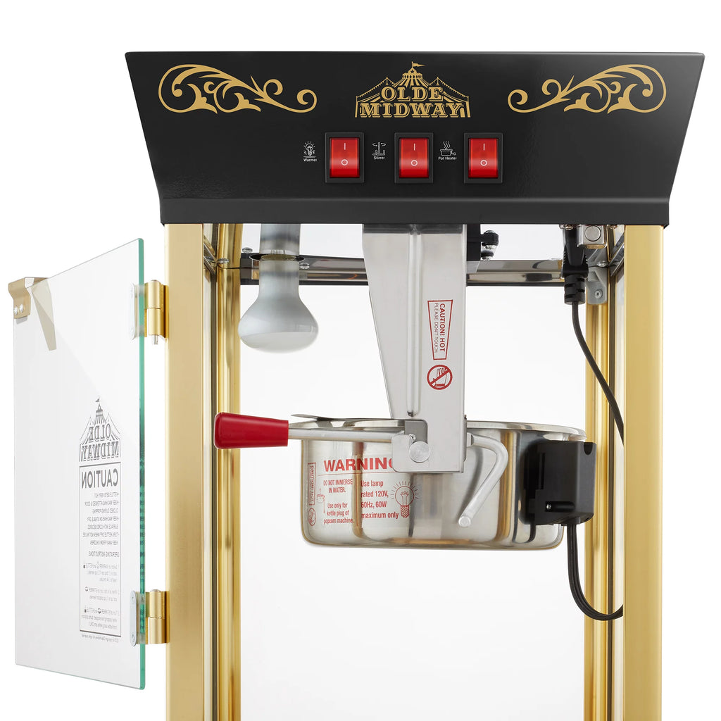 Black 8 oz Popcorn Machine with Cart B84995