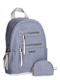 Denim Mini Backpack with Embellished Pouch Z267238