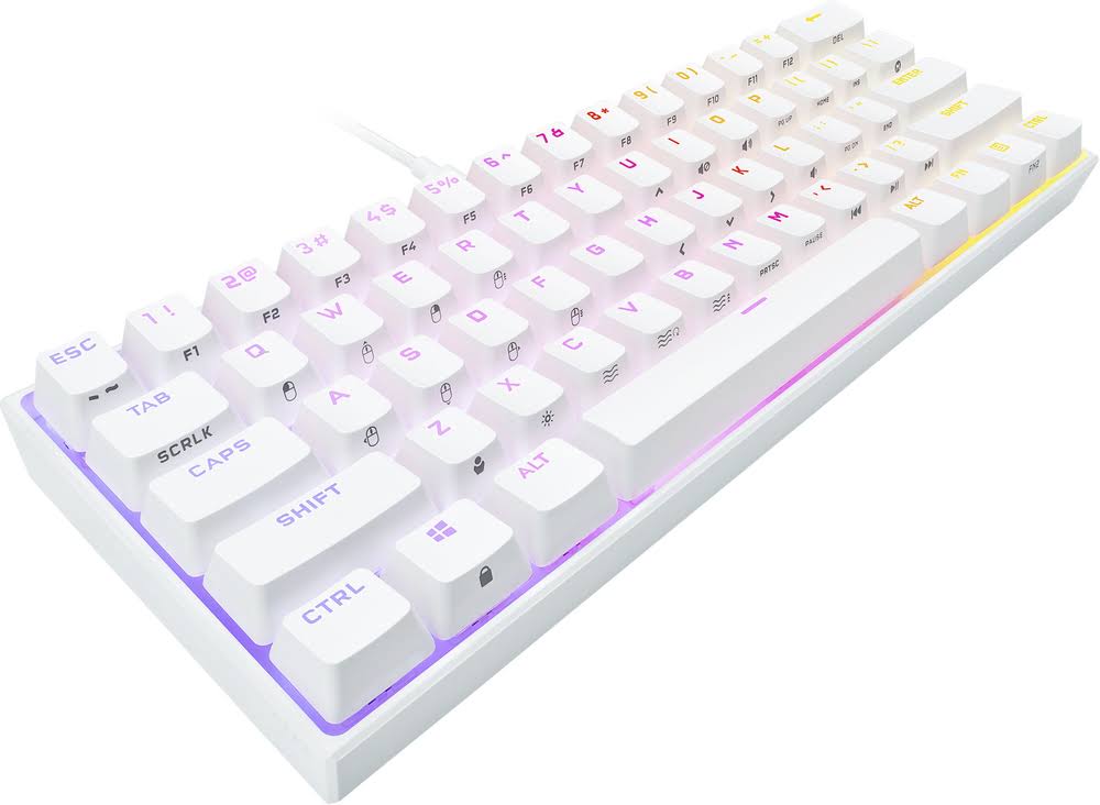 White 60% Mechanical Gaming Keyboard O9085