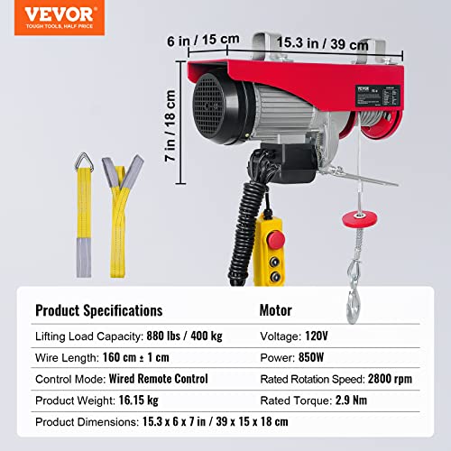 110V Electric Hoist with Remote Control R77064
