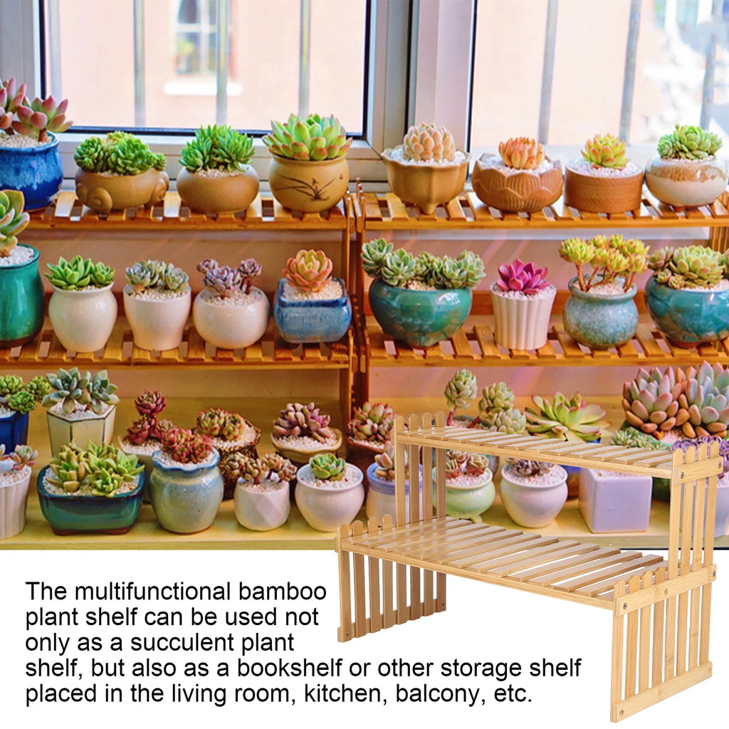 2-Tier Wooden Plant Stand B577352