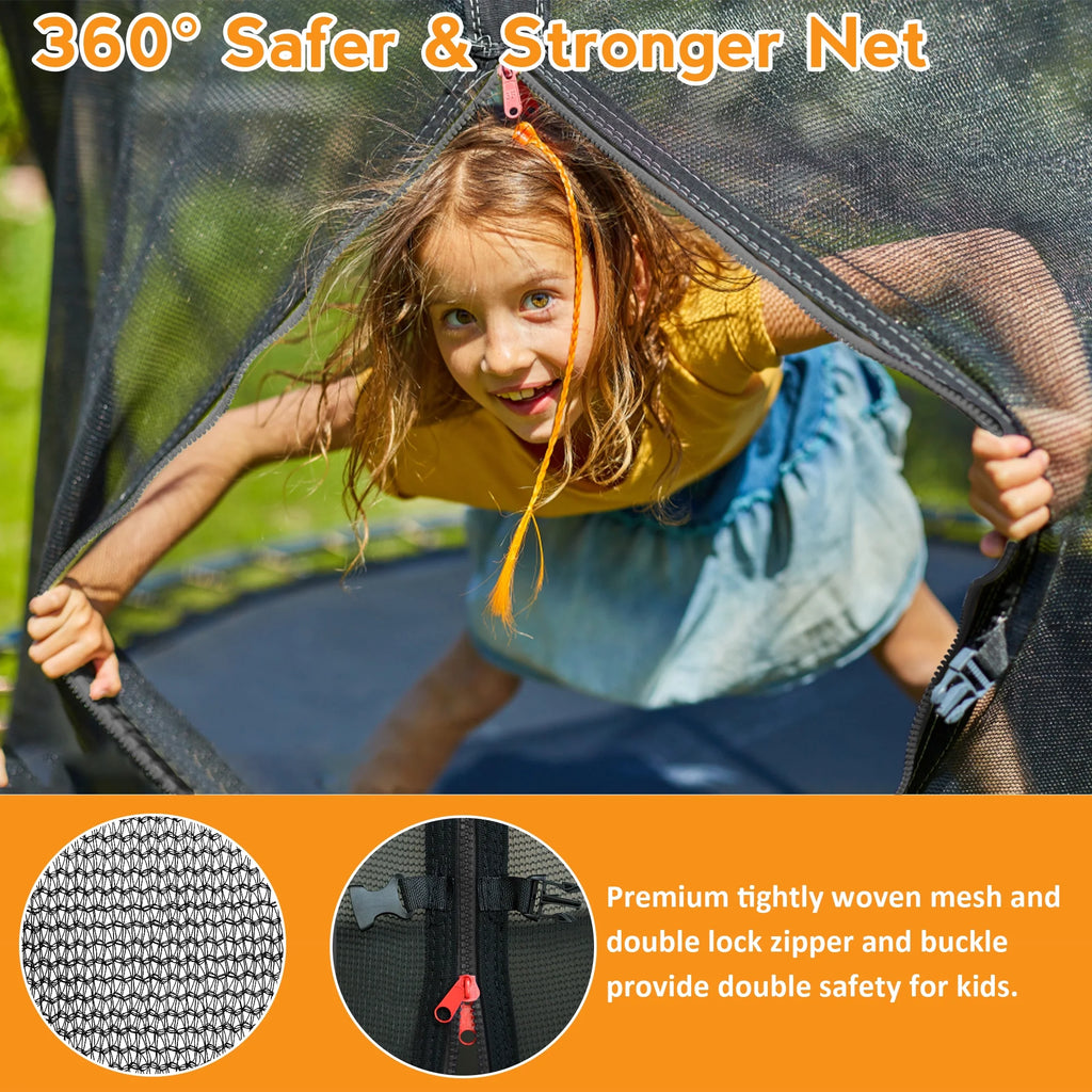 10FT 12FT 14FT 16FT Trampoline with Enclosure Net T249405