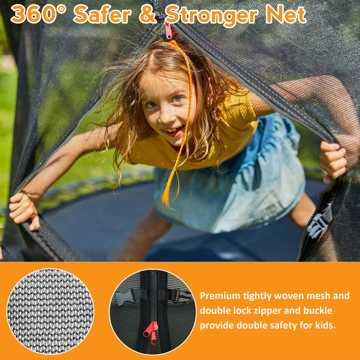 10FT 12FT 14FT 16FT Trampoline with Enclosure Net T249405