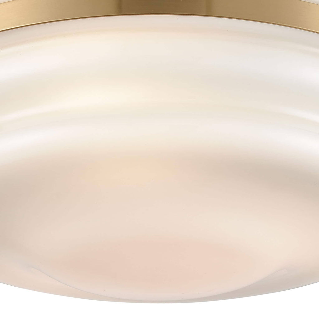 Satin Brass 3 Light Flush Mount V17696