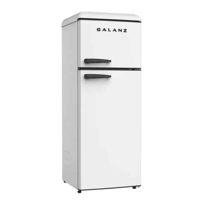 White 7.6 Cu Ft Retro Top Mount Refrigerator Y721