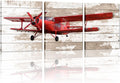 3 Piece Retro Airplane Canvas Prints Wall Art Stretched and Framed 16x20 W9543