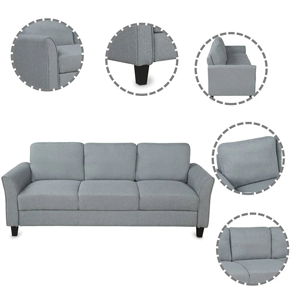 Grey Chair and 3-seat Sofa E4770