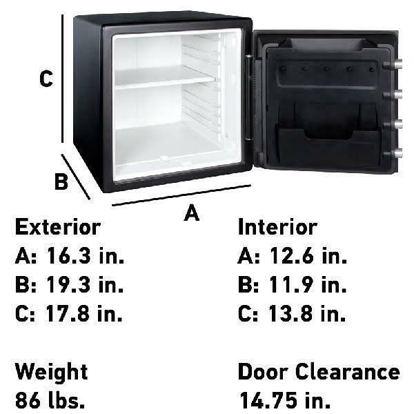 Combination Fire-Safe in Black W849