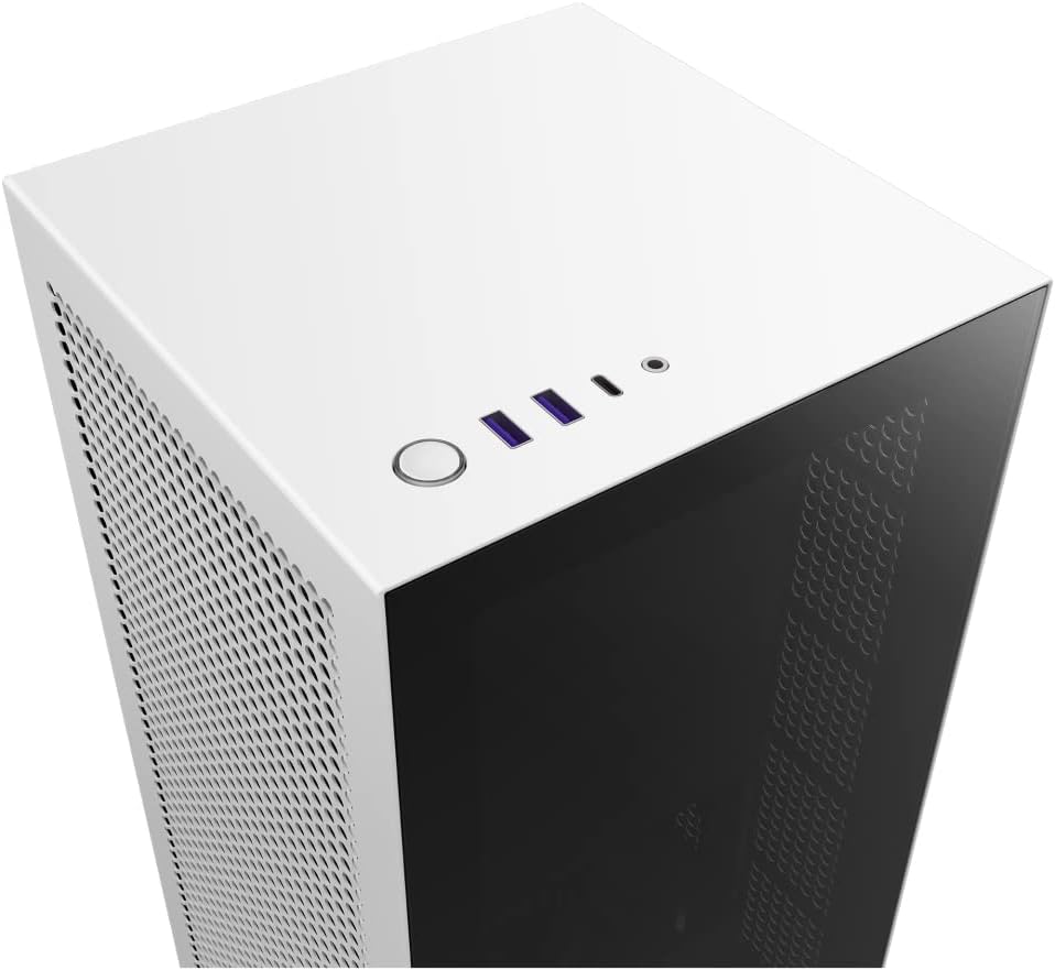 Compact ATX Mid-Tower PC Gaming Case with Tempered Glass Side Panel - Black/Red L665711