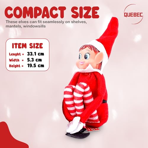 12 Inch Boy & Girl Christmas Elf Figures K171245