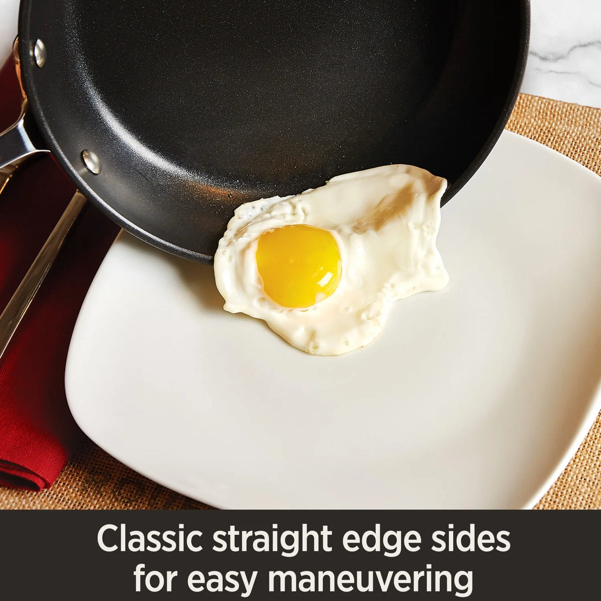 4-Quart Black Nonstick Hard Anodized Saute Pan Q3203