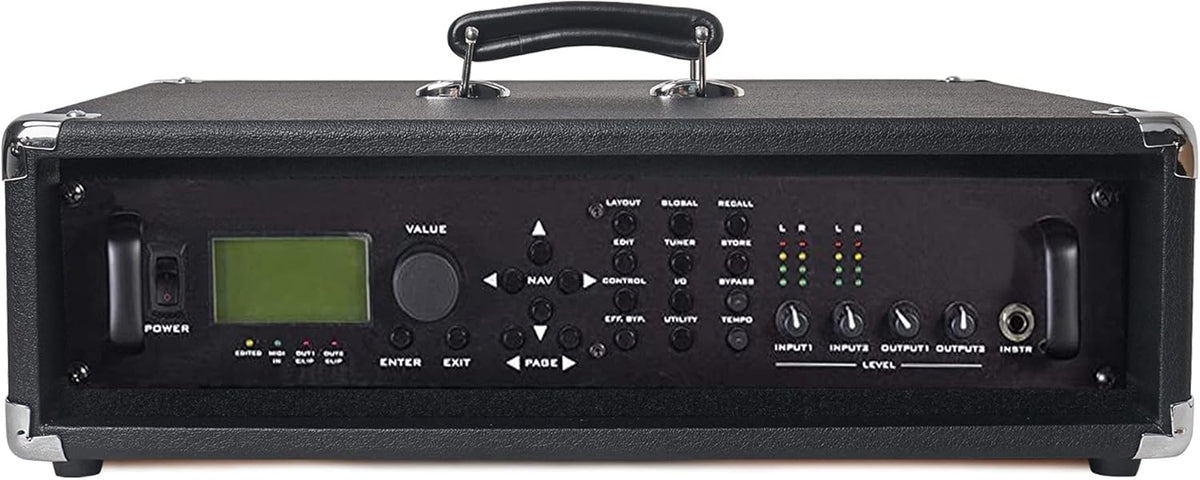 2U Amp Rack Case with Dust Cover and Kickstand Y45425