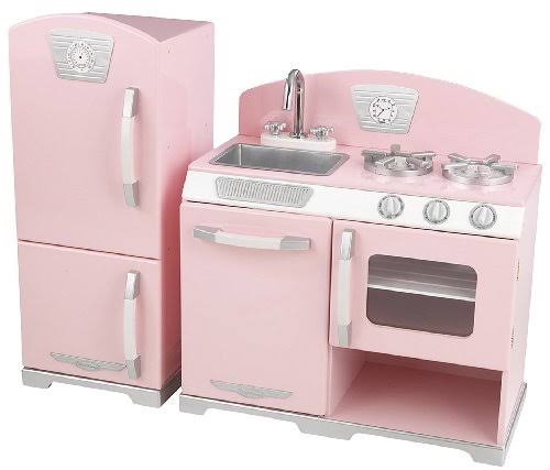 Pink Retro Kitchen and Refrigerator P3113