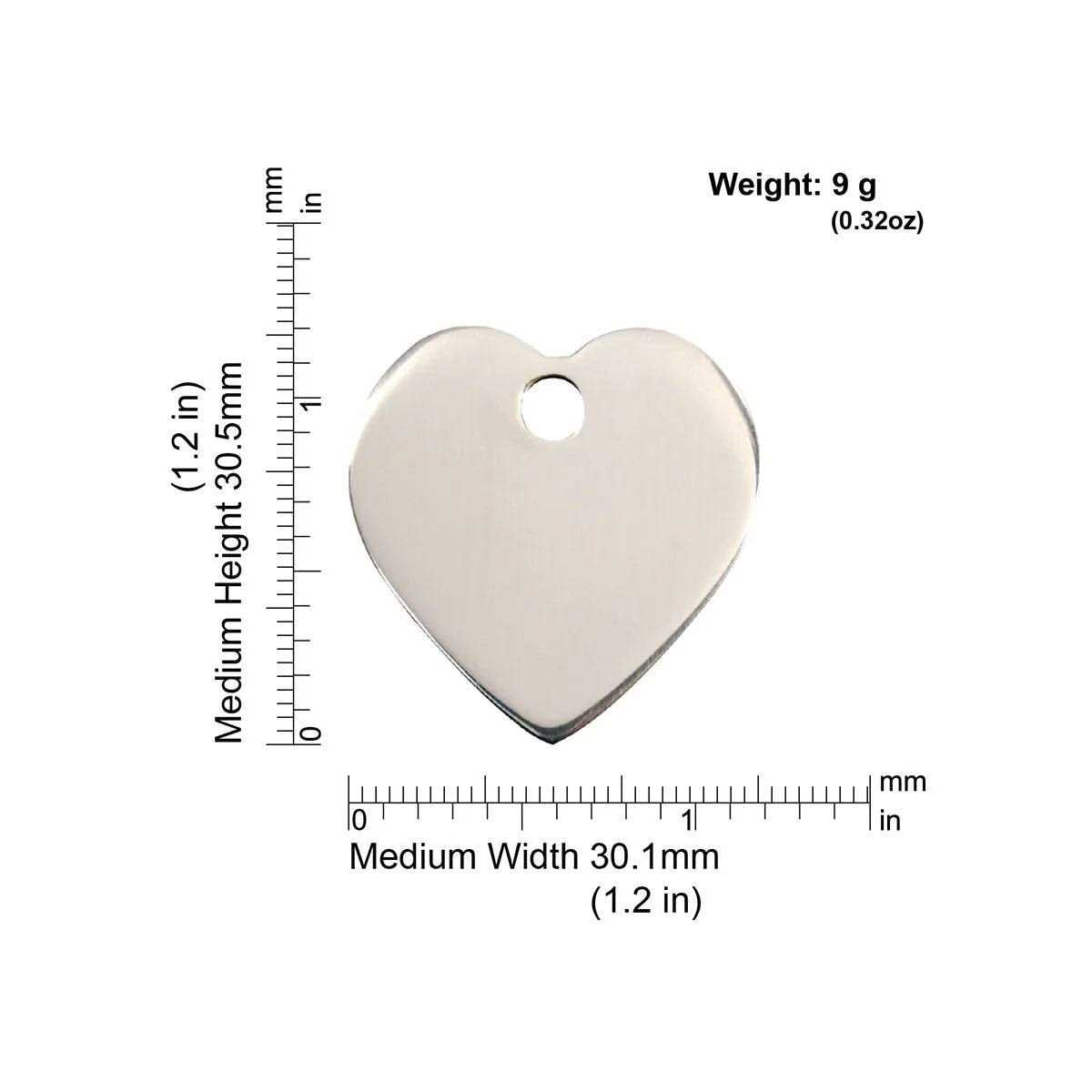 Heart Pet ID Dog Tags E838