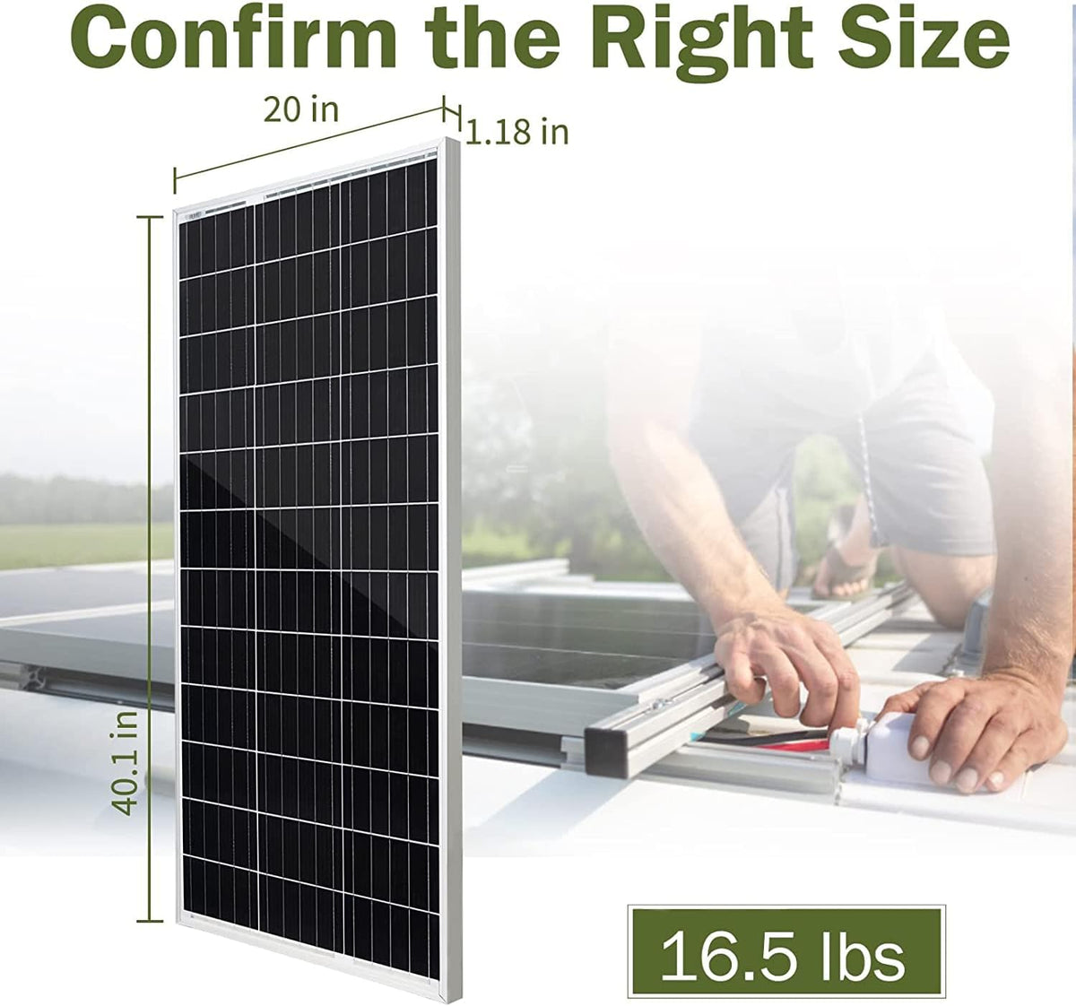 100 Watt 12 Volt Monocrystalline Solar Panel Kit with 10A PWM Charge Controller A2163
