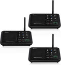 Wireless Intercom System 5280 Feet Range 10 Channel Black 3 Packs J8480