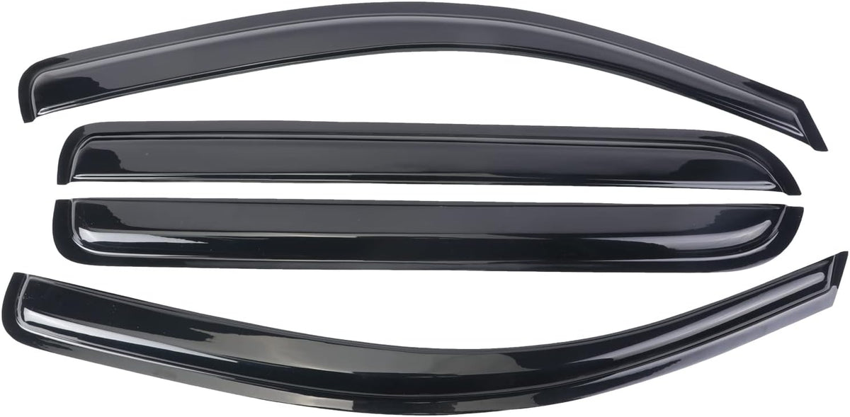 4PCS Window Visors Vent Deflectors Sun Rain Guards for 2014-2018 Silverado & Sierra 1500 Crew Cab G8296