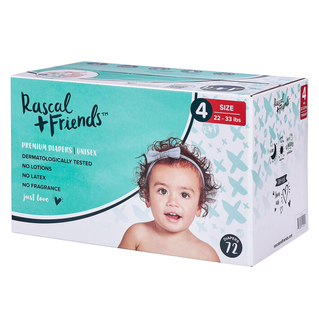 Premium Diapers Size 4, 72 Count Z556119