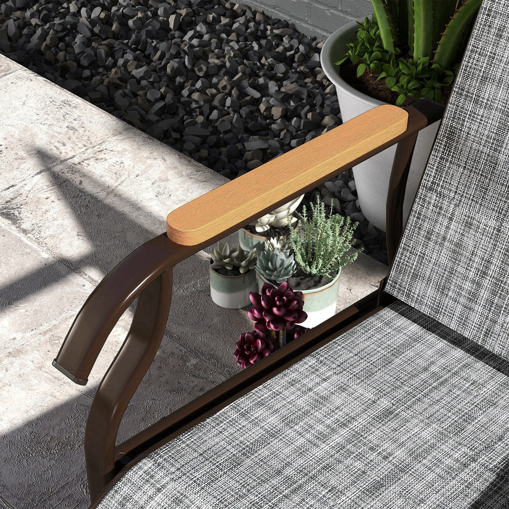 Outdoor Glider Bench 2-Person with Table X62318