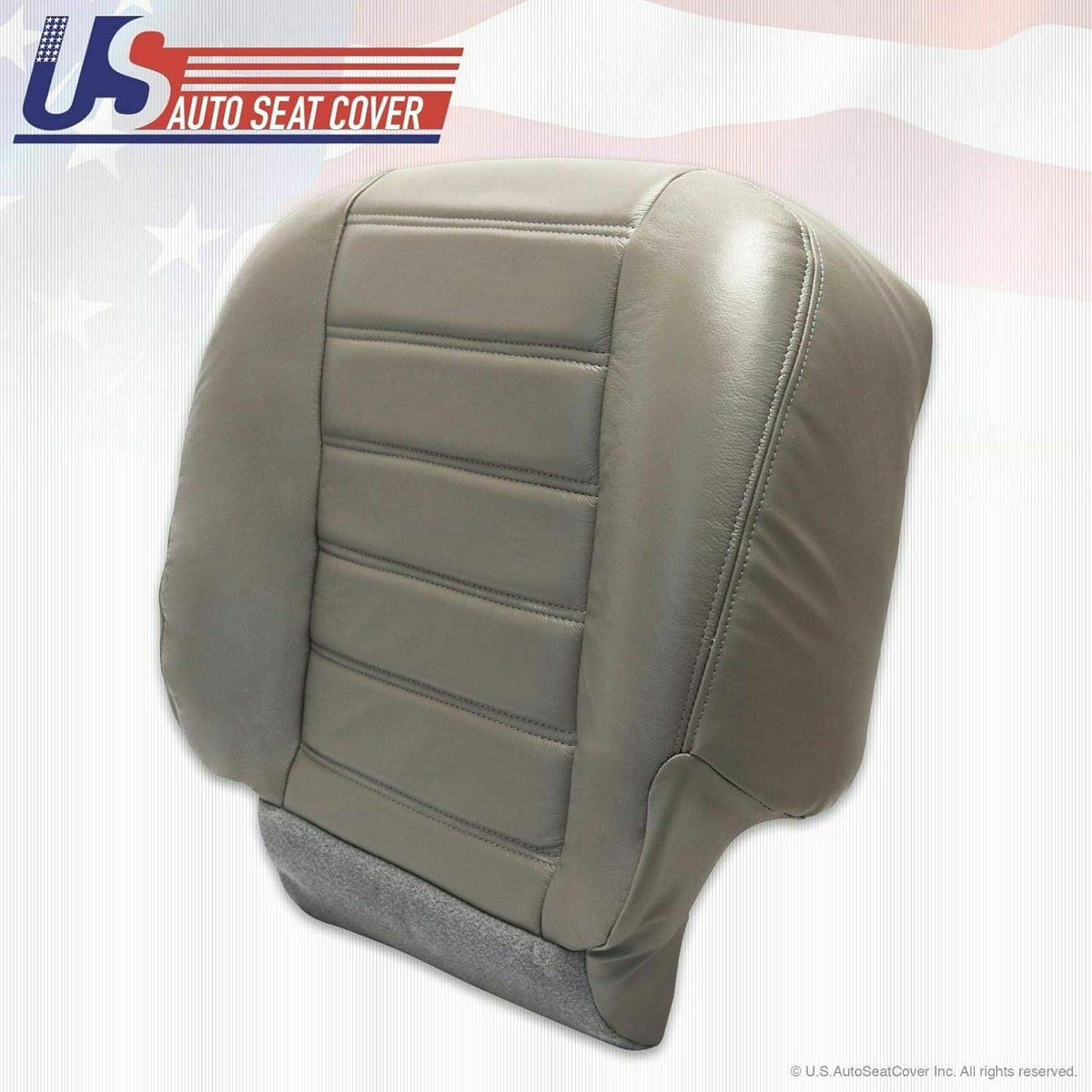 Gray Synthetic Leather Seat Cover Pack of 2 Q45139