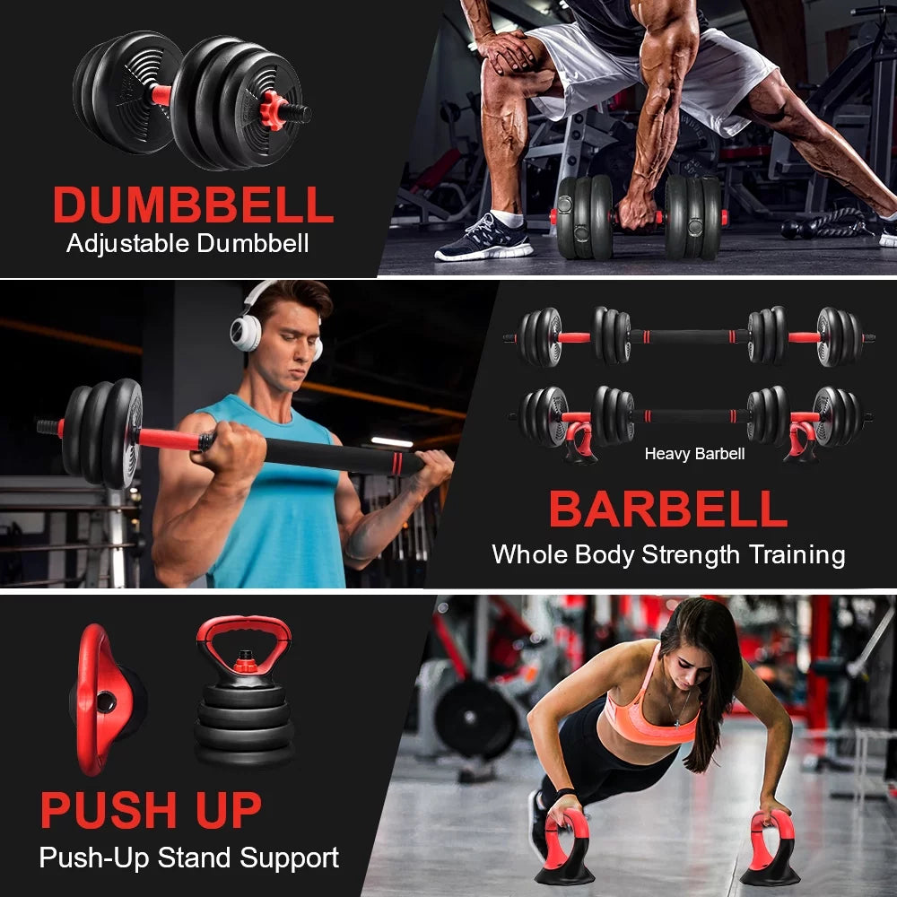 6 in 1 Adjustable Dumbbells Set M78268