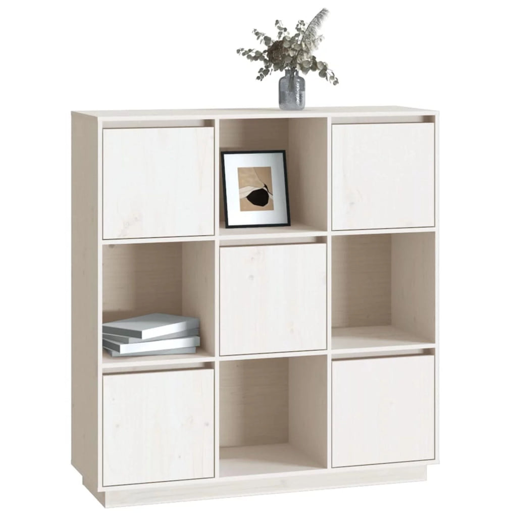 White Solid Wood Pine Highboard F56183