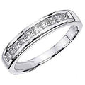 14k White Gold Princess Diamond Ring Band C450