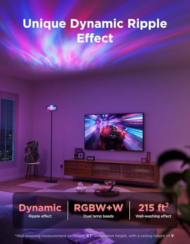 Floor Lamp with 215 ft² Light Area, 1000lm LED U57023