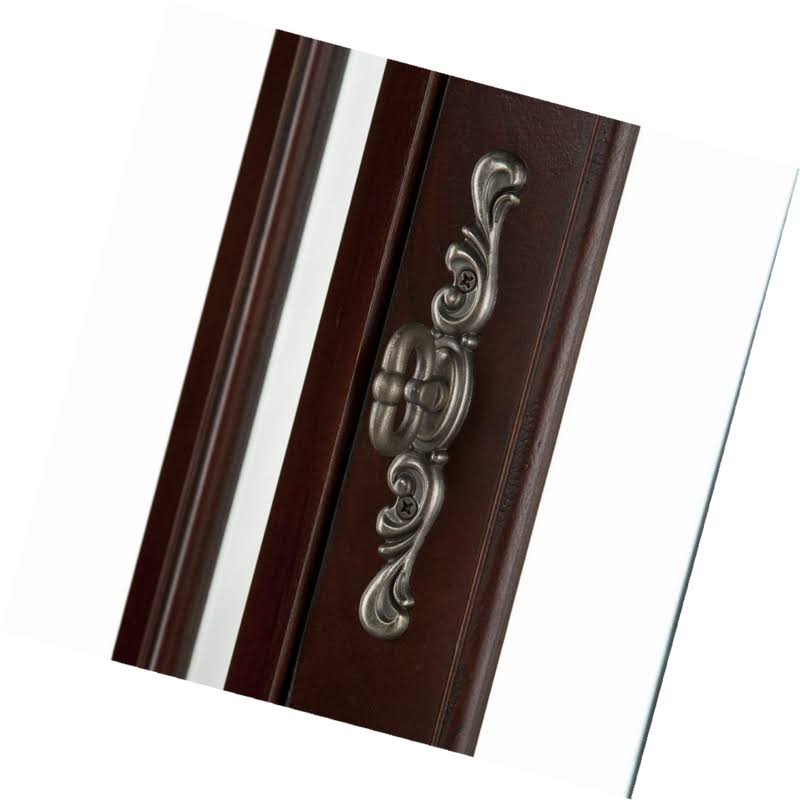Lighted Corner Curio Cabinet Mahogany Y2309