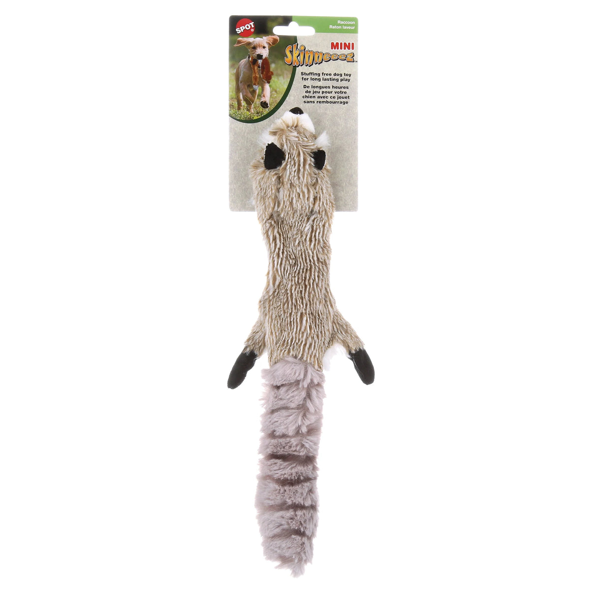 Stuffing Free Raccoon Plush Dog Toy, 14" N7757