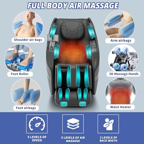 3D Full Body Zero Gravity Massage Chair with Heat and SL-Track C11708