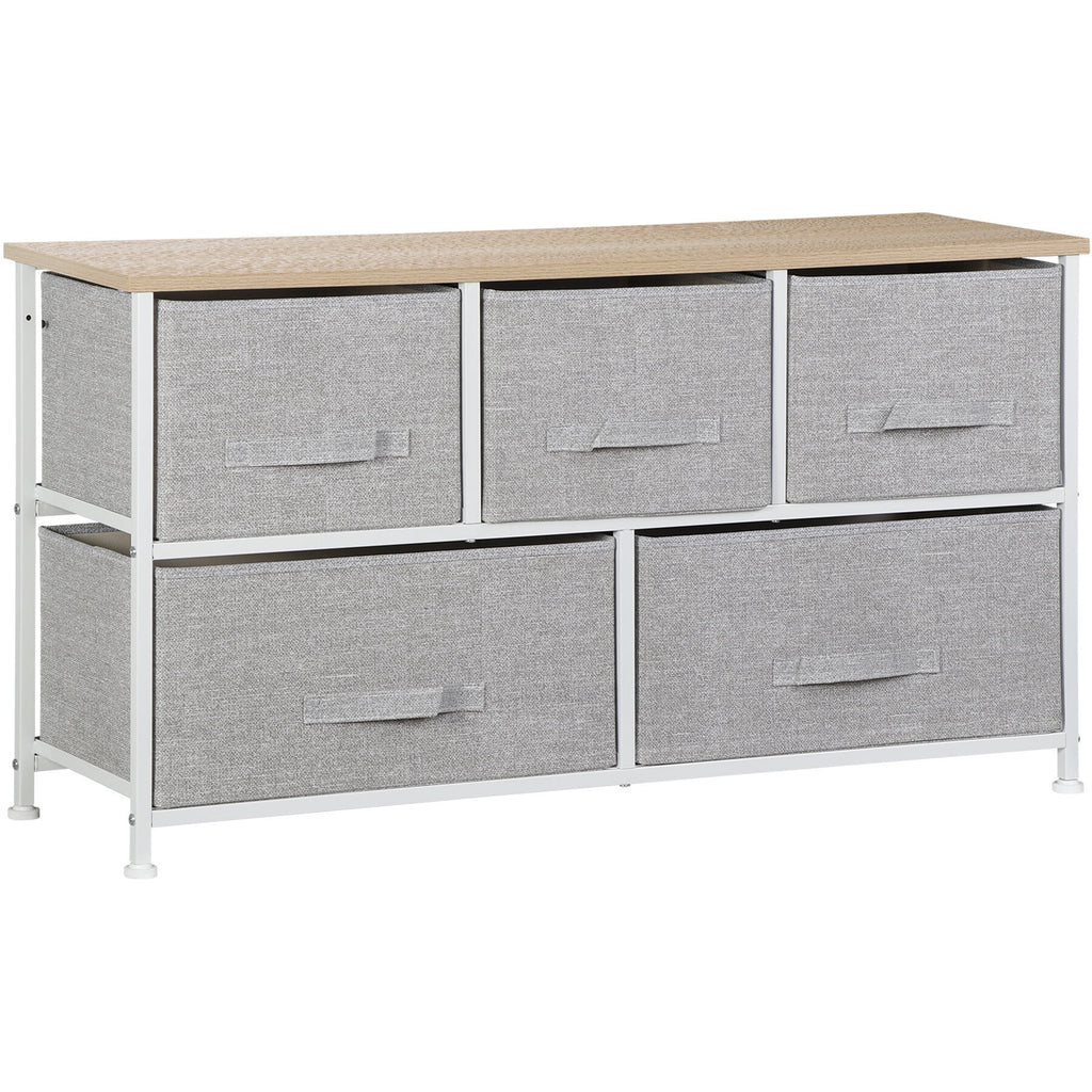 Steel Frame 5-Drawer Dresser Storage Tower U791