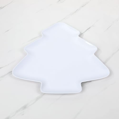 Red 16 x 14 Inch Christmas Tree Shaped Melamine Serving Platter R109