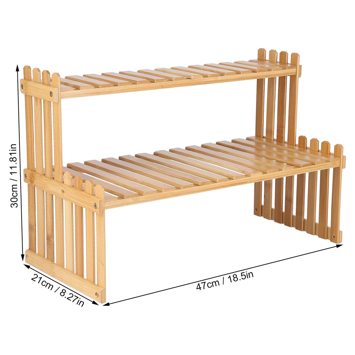 2-Tier Wooden Plant Stand B577352