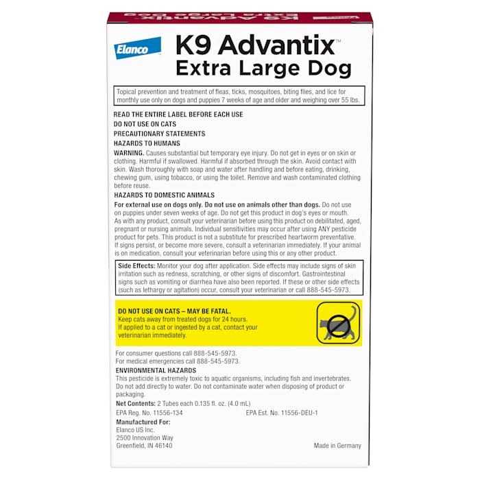 Flea Tick Mosquito Prevention for Extra Large Dogs O62668