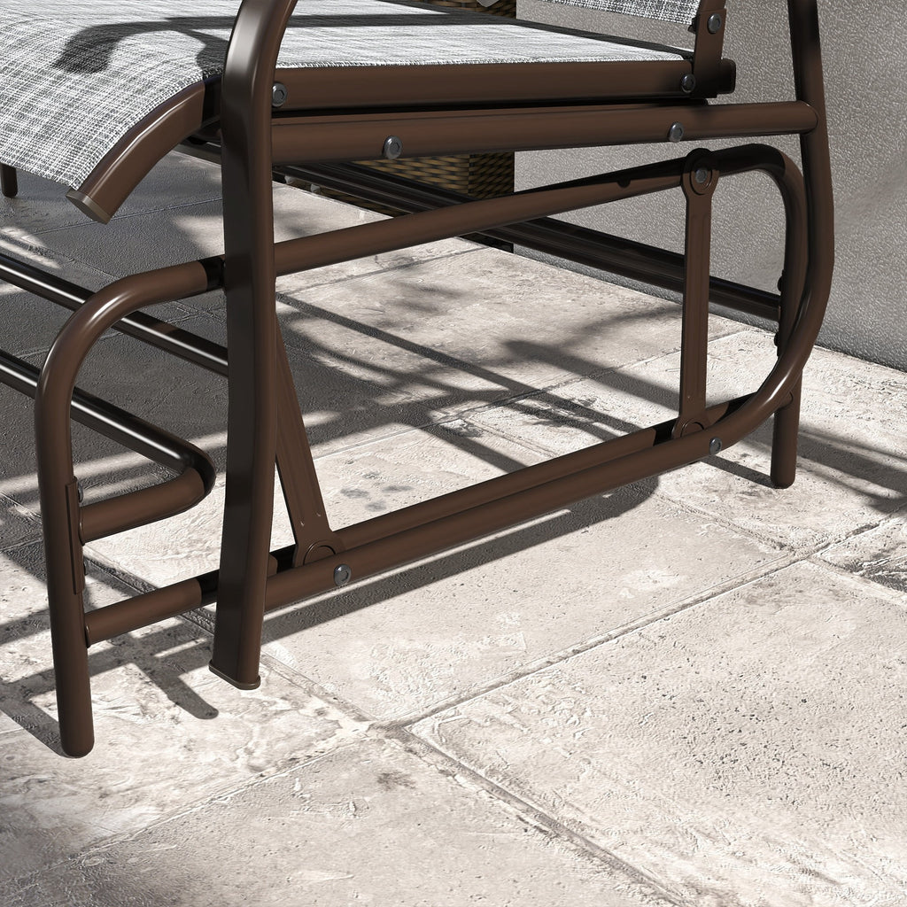 Outdoor Glider Bench 2-Person with Table X62318