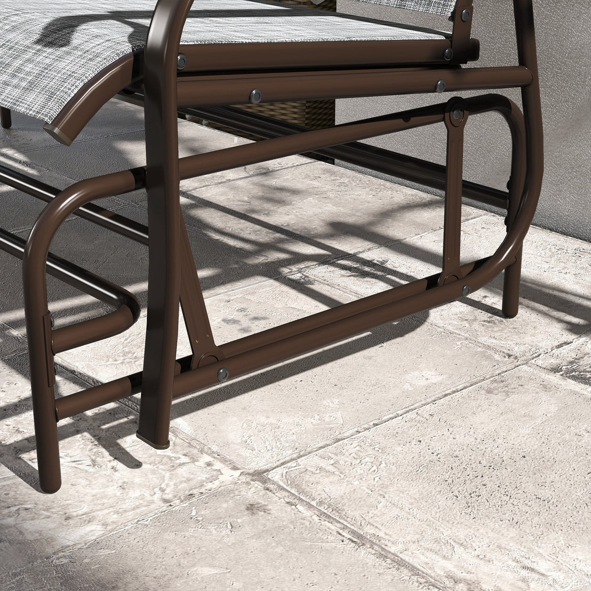 Outdoor Glider Bench 2-Person with Table X62318