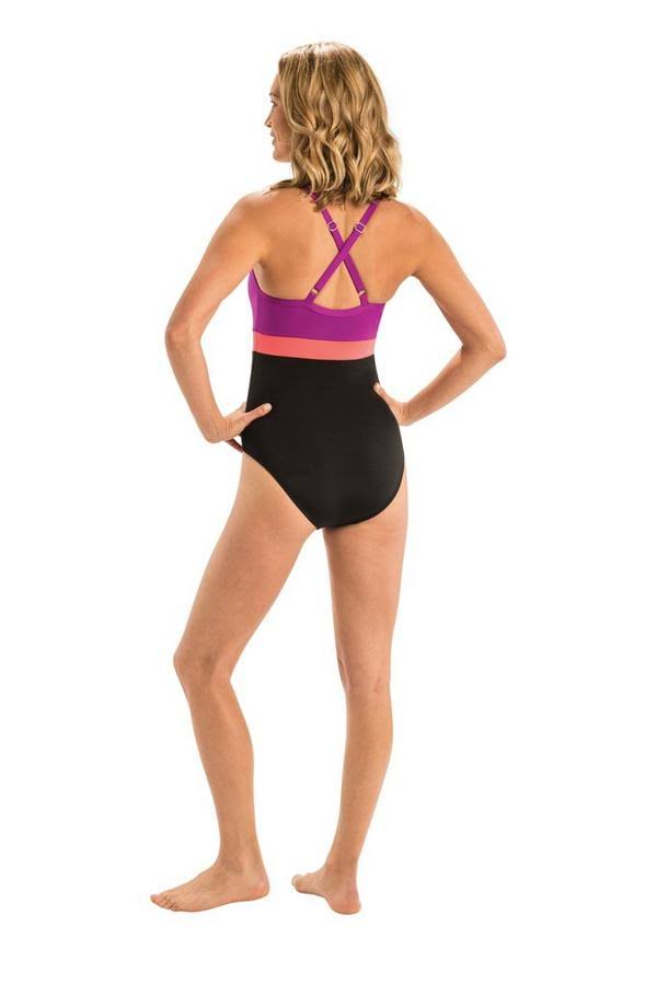 Black Purple Coral One Piece J376323