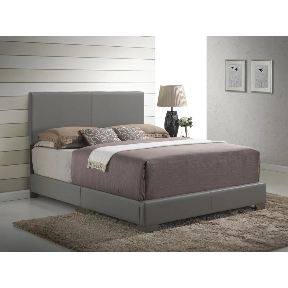 Faux Leather Upholstered King Bed Q766830