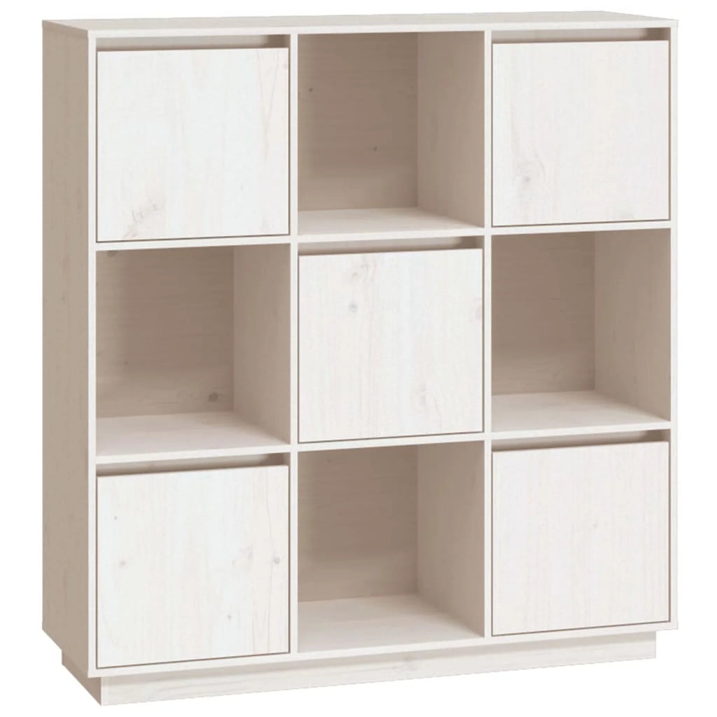 White Solid Wood Pine Highboard F56183
