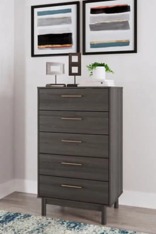 Dark Gray Chest of Drawers M275