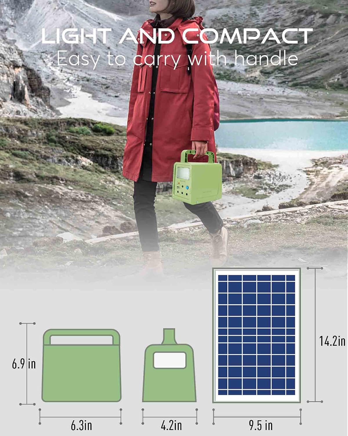 84Wh Portable Power Station with Solar Panel S88333