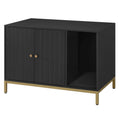 Modern Cat Litter Box Enclosure with Scratching Mat T2244