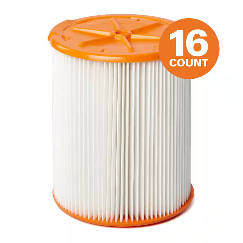 HEPA Wet/Dry Vac Replacement Cartridge Filter 16-Pack V52399