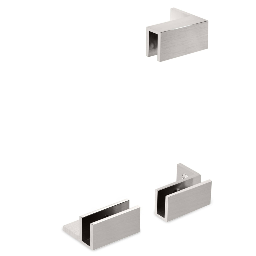 Brushed Nickel Frameless Fixed Glass Shower Panel U41839